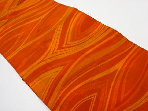 リサイクル　抽象模様織り出し紬名古屋帯